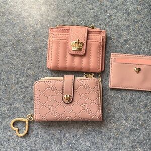 I set a three juicy small wallet, pink, and color
